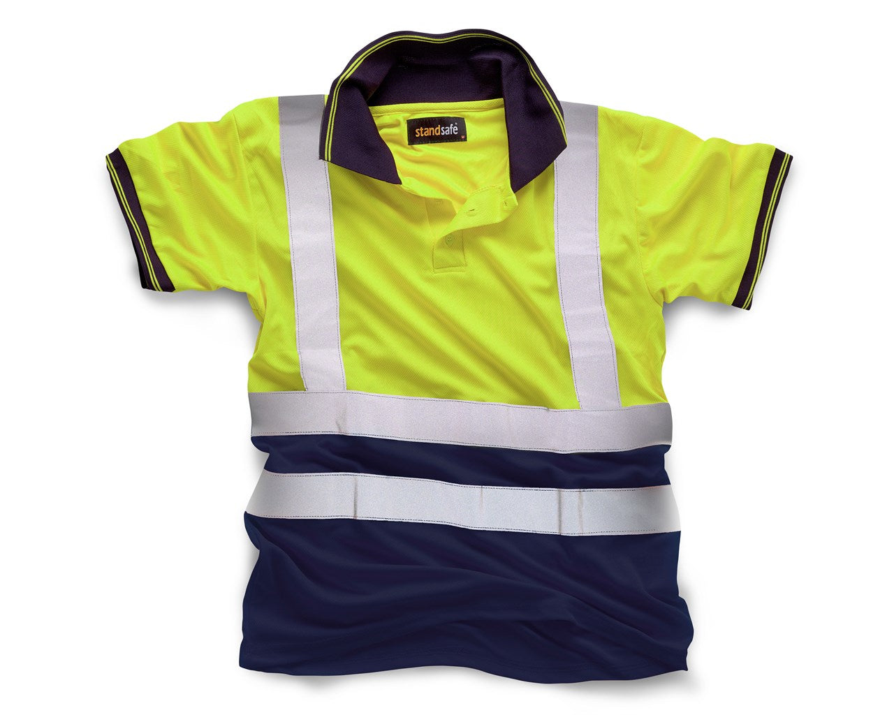 Standsafe Hi vis T shirt-Yellow/Navy