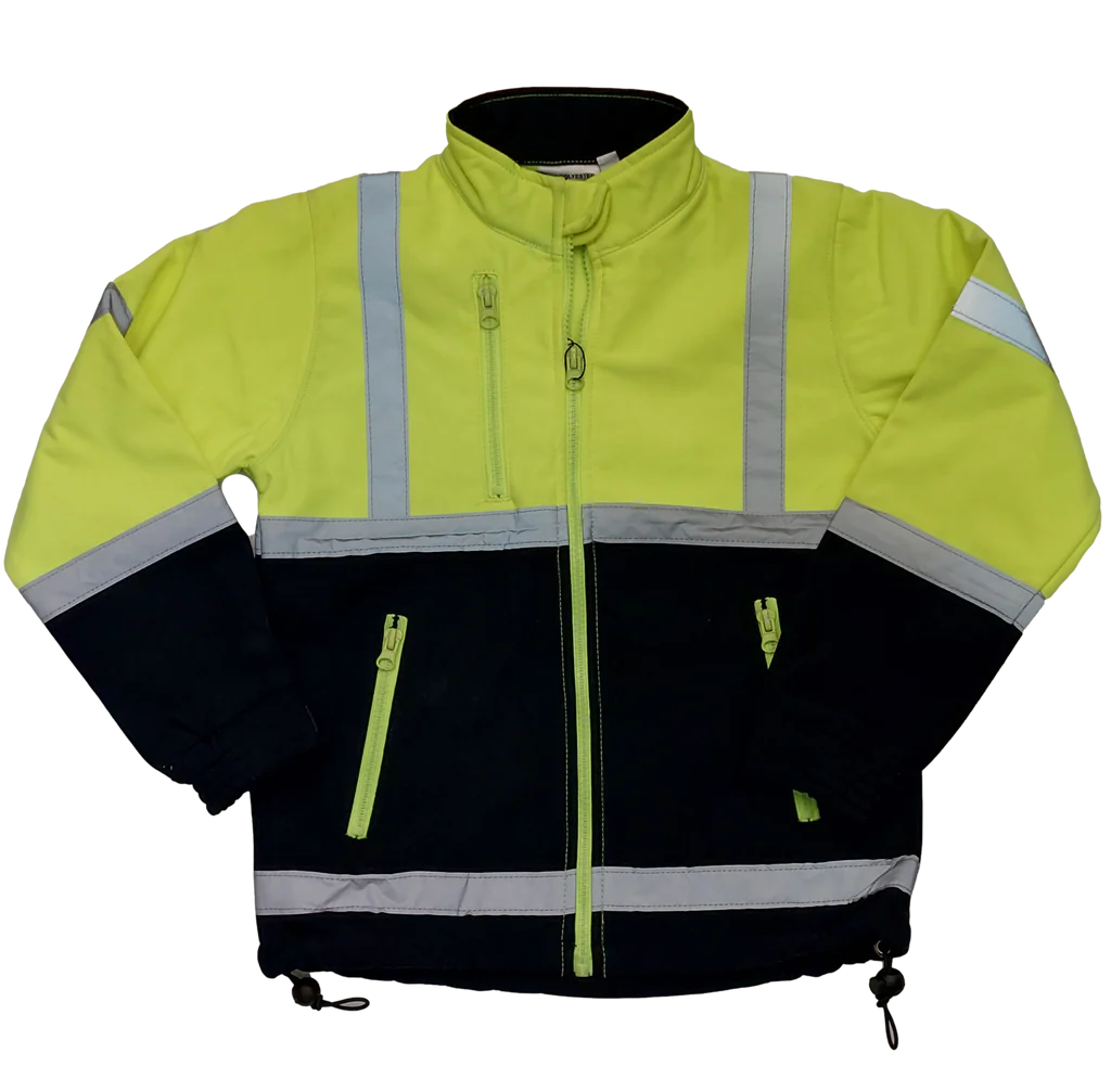 Kids softshell jacket- Yellow/Navy