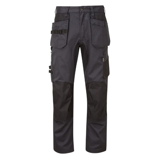 Tuff Stuff X-Motion Light Wear Work Trousers With Stretch Panel - Grey / Black